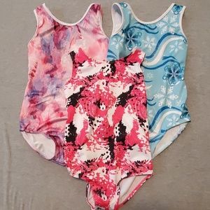 Girls size 6 gynmast leotard set of 3